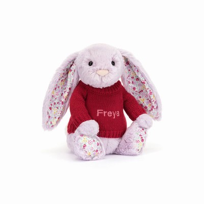 Jellycat Blossom Jasmine Bunny with Red Jumper New Zealand | RYLAJ2486